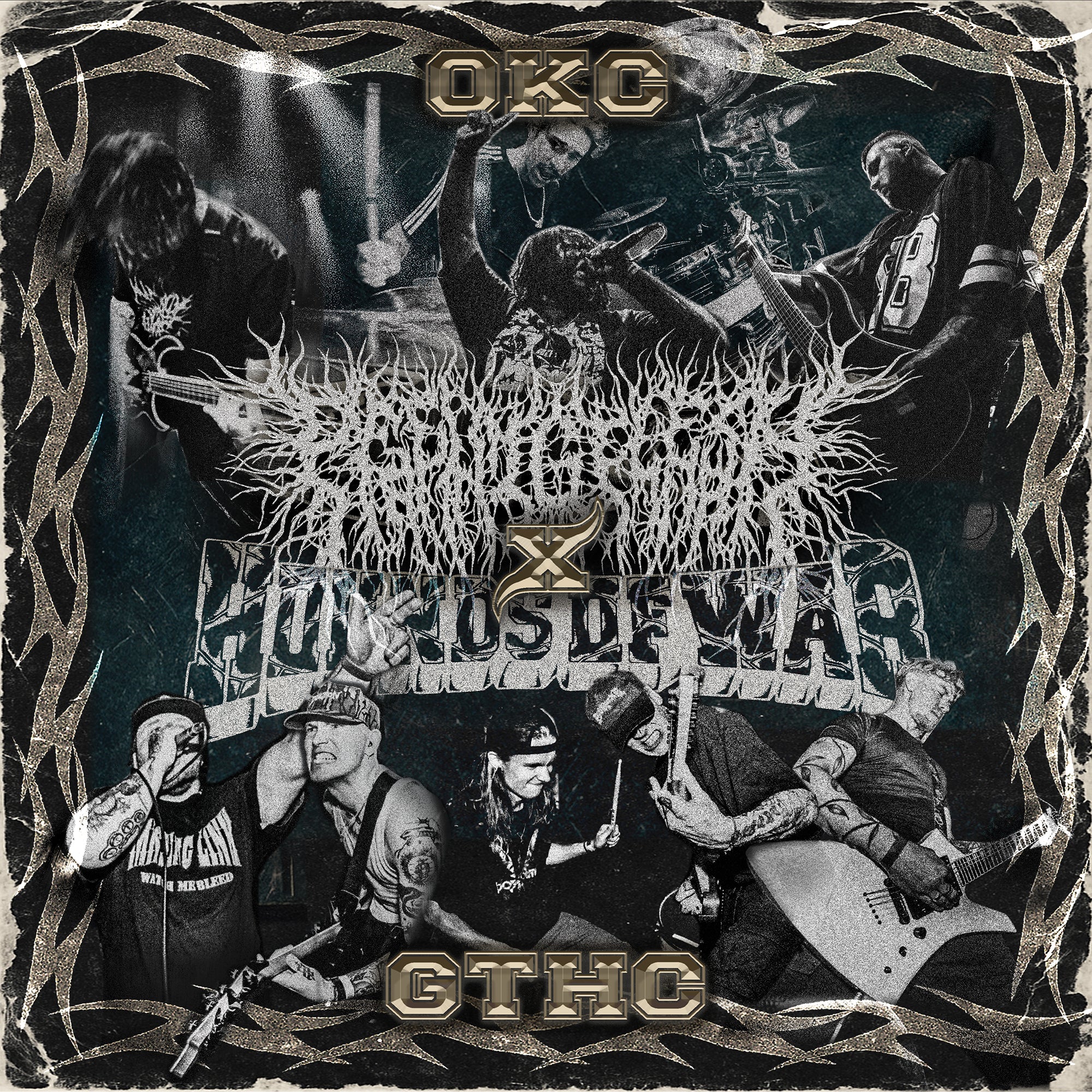 PEELINGFLESH / HOUNDS OF WAR "OKC X GTHC Split" CD
